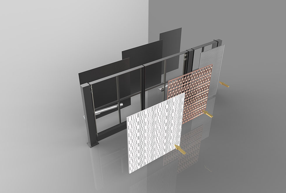 Le concept ARTY : portail modulable avec panneaux interchangeables